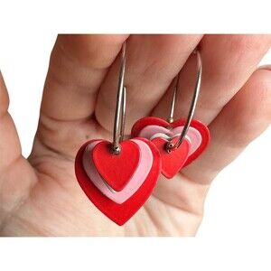 Vintage Valentines Day Heart Earrings Valentine’s Day Earrings